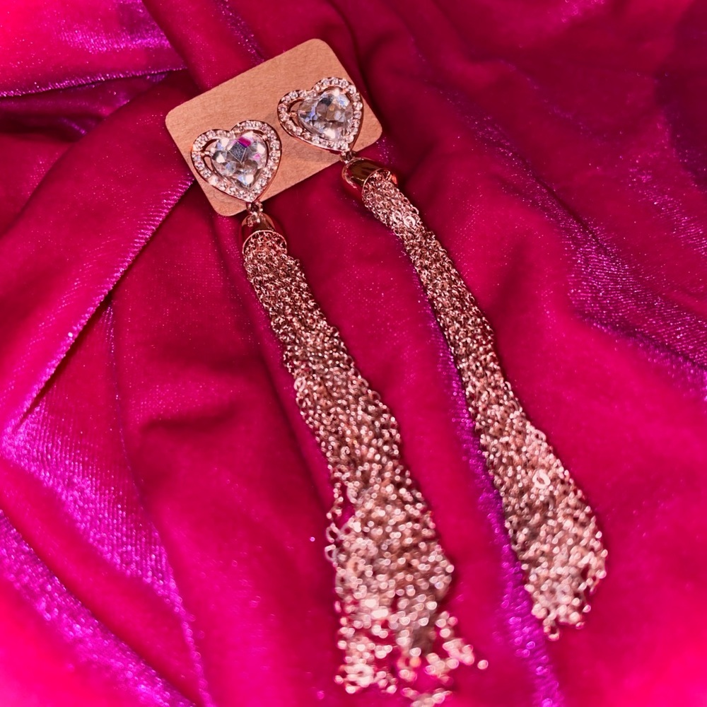 Guess Rose Gold Heart Droplets
